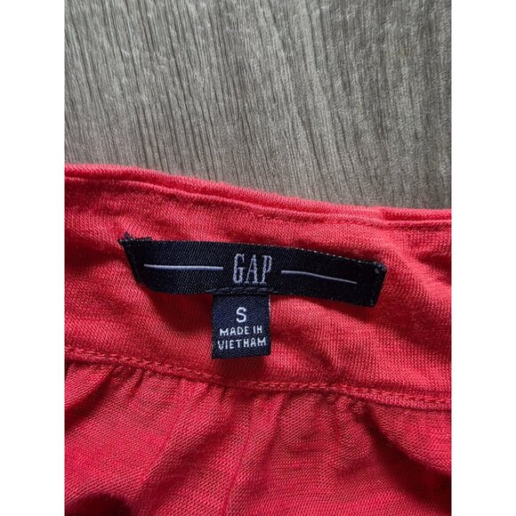 Gap Womens Sleeveless Peplum Top S Pink Cotton Blend Button Detail - Picture 4 of 7